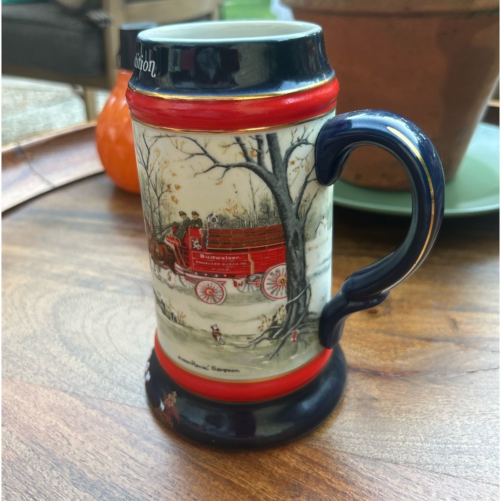 1990 Collector’s Series Budweiser Beer Stein Mug